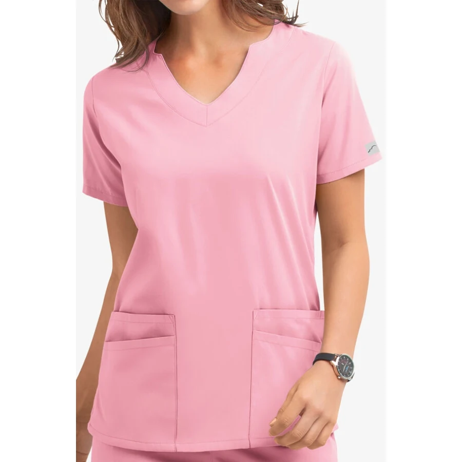 Medical Uniforms Custom Fit Frosted Soft With 4 Pockets Hospital Nursing Uniform