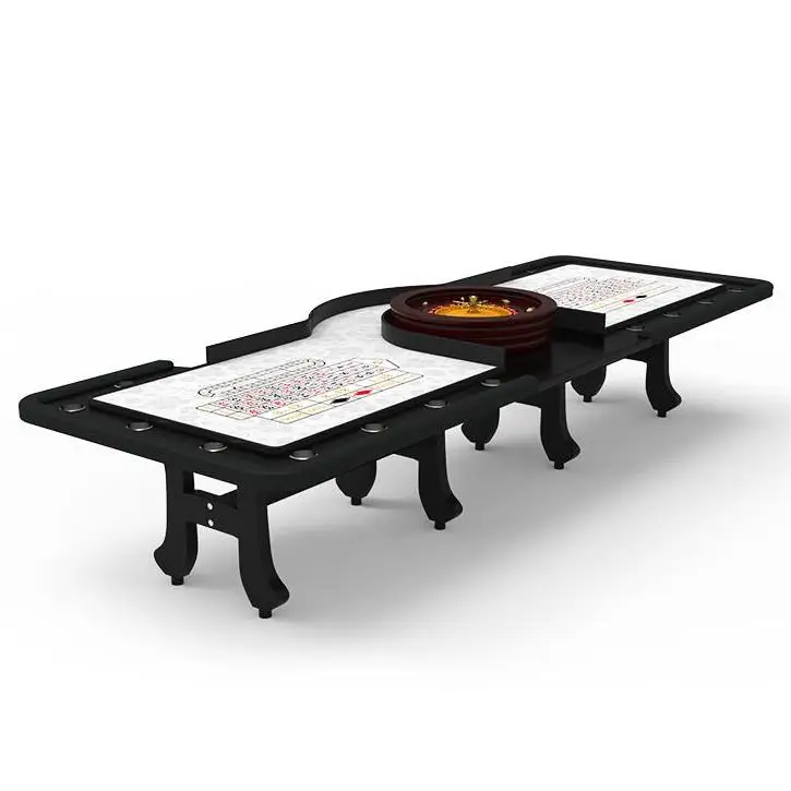 YH Professional Free Roulette Ball Casino Style Roulette Poker Table With Cup Holder
