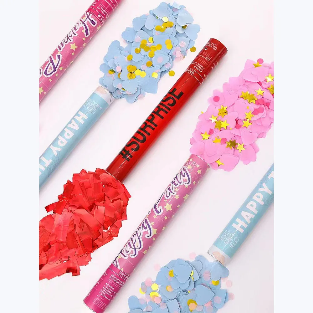 Wedding Decoration Tube throwing colorful tissue paper confetti