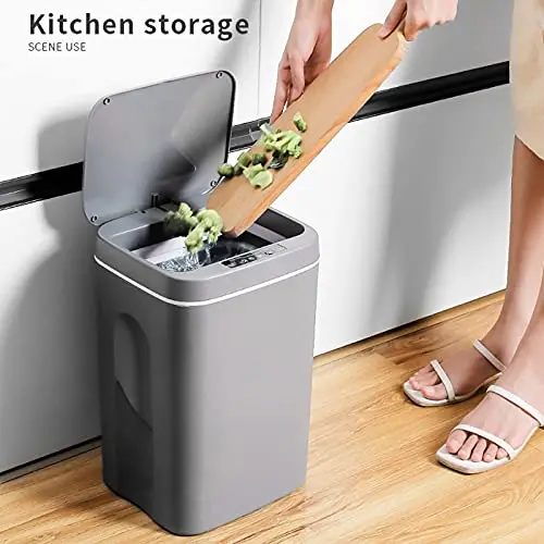 14L Slim smart sensor trash can electric automatic plastic garbage bin office kitchen home rubbish dustbin