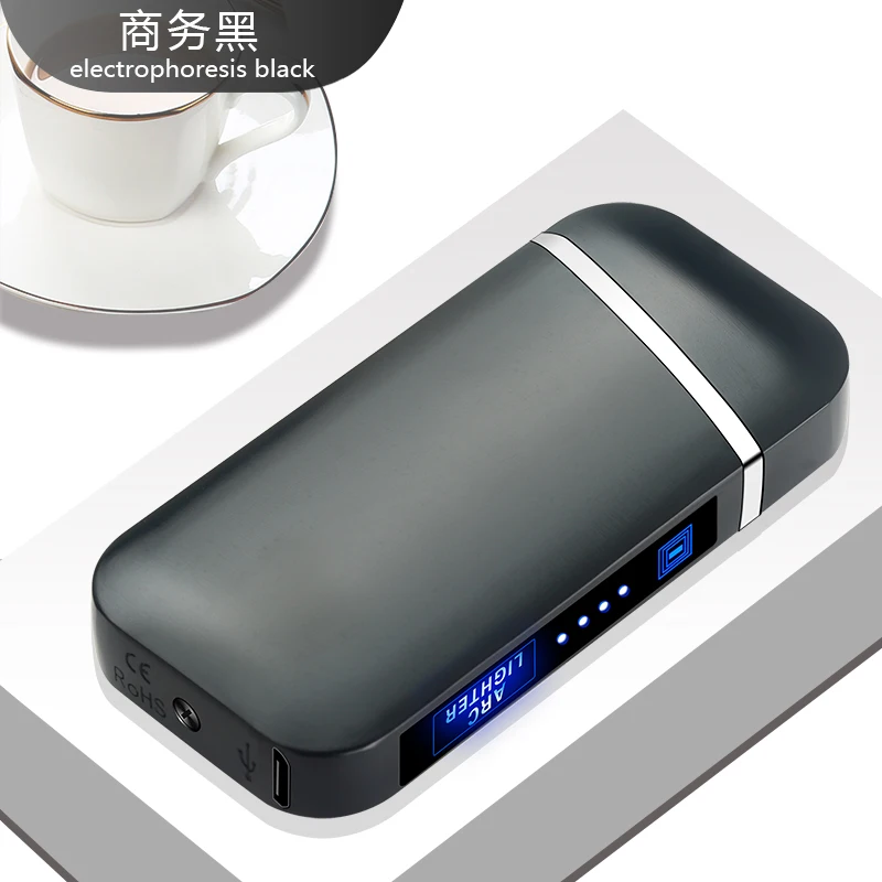 HL-319 фабрика изготовленный на заказ сплав цинка двойной электронные дуги usb Зажигалка
