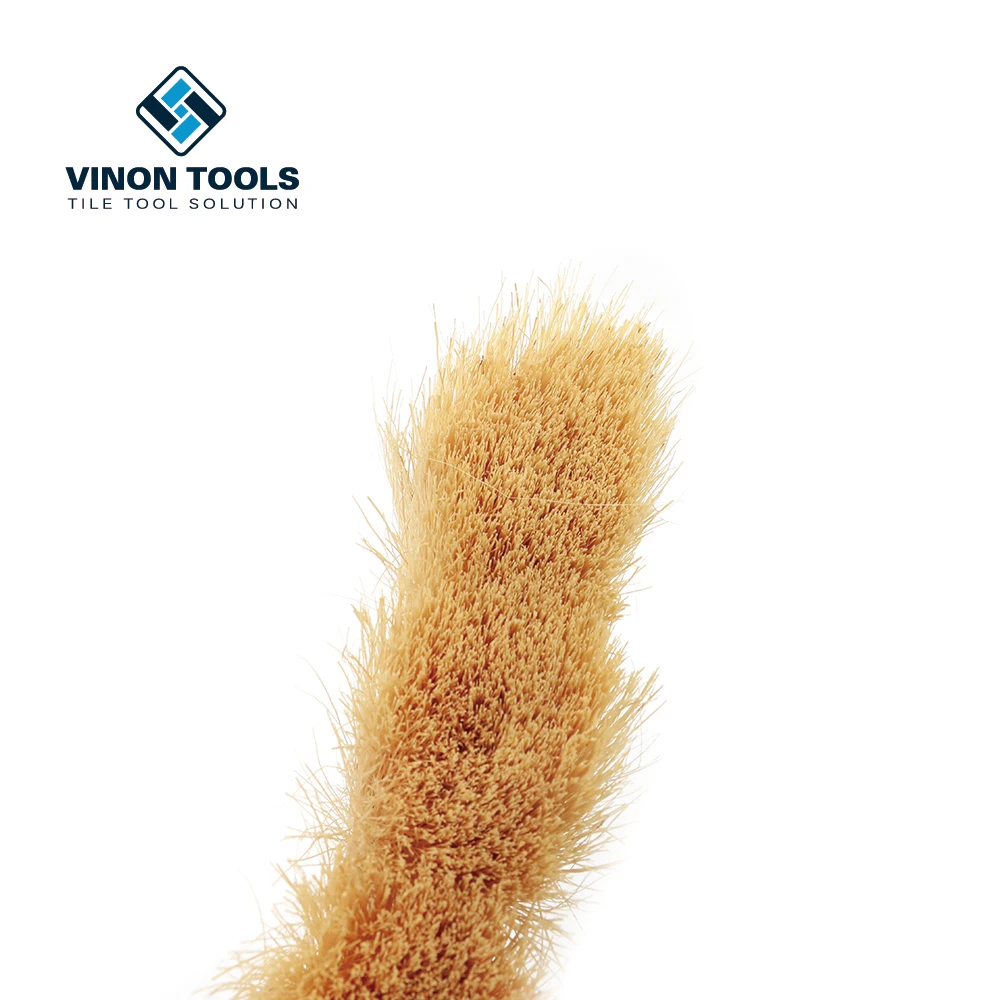 wood block Stiff natural fiber Brush Roof Applicators 3-Knot Roof Brush White Tampico Fiber