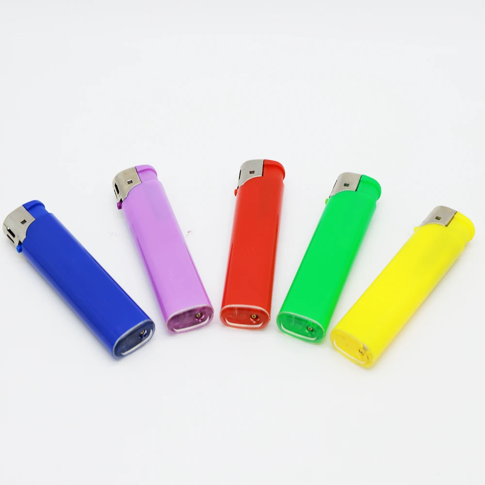 2023 hot sale transparent or solid color lighter refillable lighter