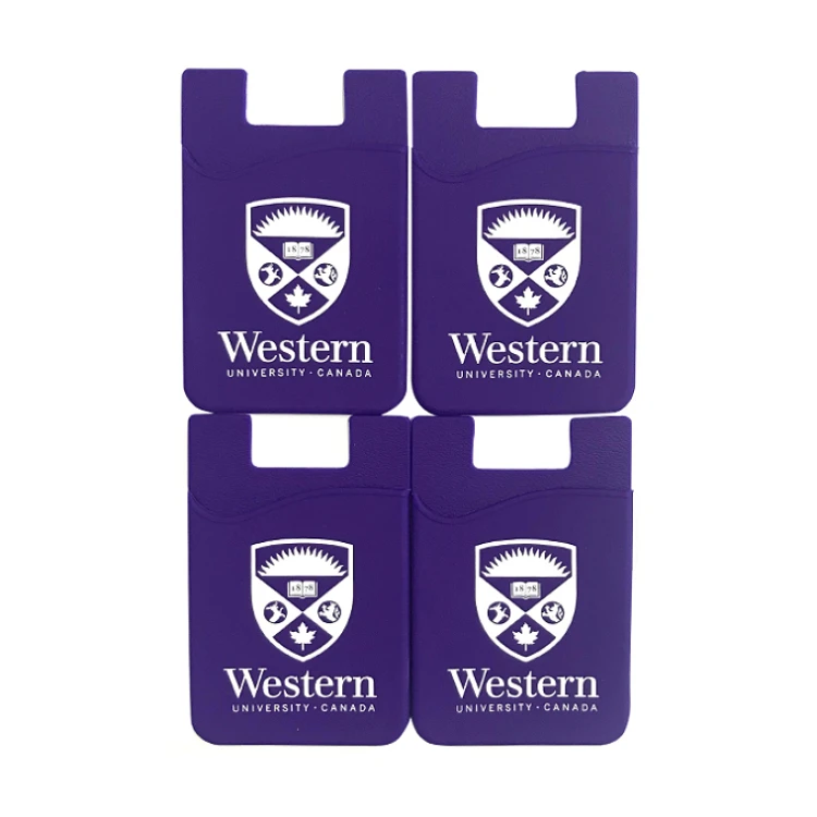
Hot Selling Business Promotional Gift Adhesive Sticker Silicone rubber back phone id card holder phone removable 