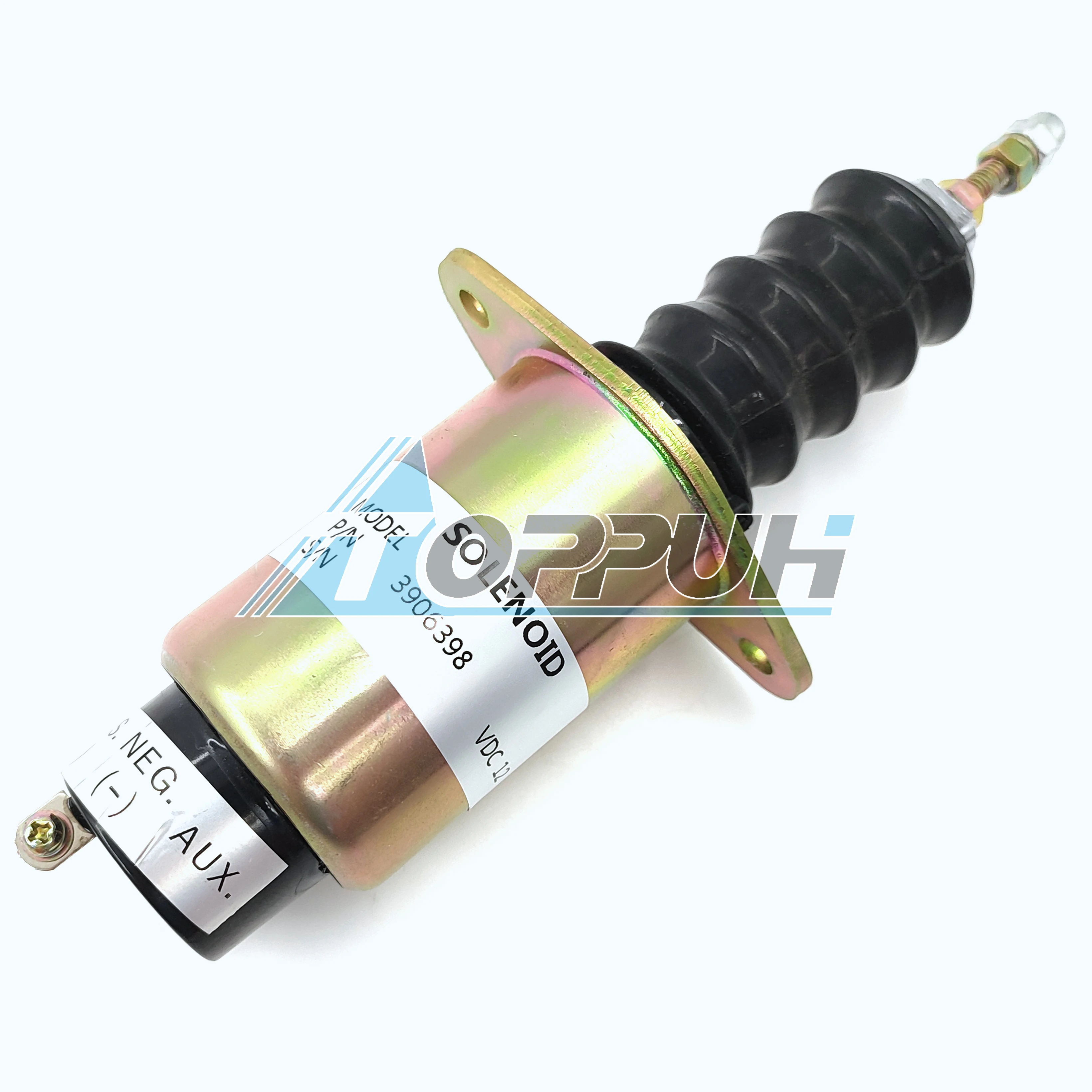 TOPPUH New 3906398 12V Fuel Shutoff Solenoid Valve SA-3151-12 Stop Solenoid Valve For Cummins Engine 1 Terminals