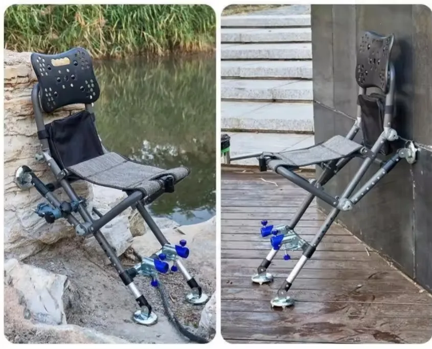Langsheng Hot Sale Aluminum Alloy Adjustable Folding Fishing Chair with Portable Storage Bag for All Terrain Outdoor Fishing