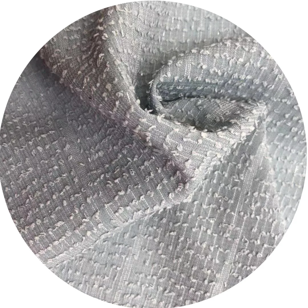 
 Жаккардовый шифоновый материал с металлическим блеском для платья/рубашки  