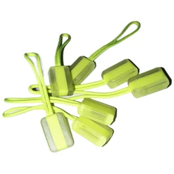 Fashion Luminous Plastic Zipper Slider Fluorescent Yellow Puller Zipper Pull Rubber Tab Cord Zipper Puller For Bags Backpacks