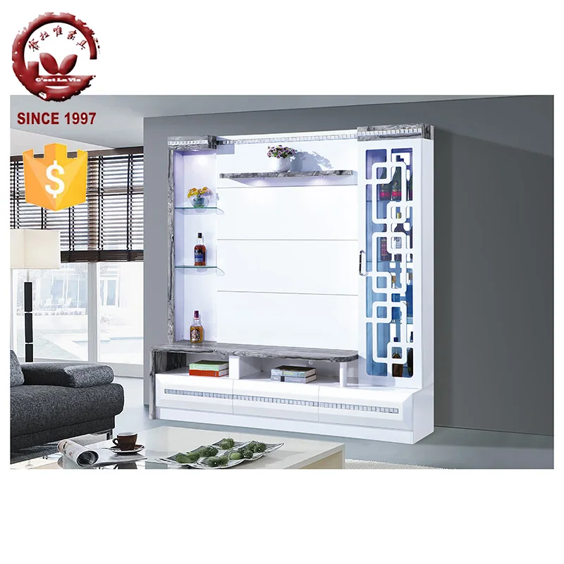 living room home furniture TV cabinet decorative storage glass modern TV wall paint wooden drawer chest TV stands