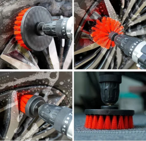 23 Pcs Auto Car Detailing Kit with Drill Brush Set Scrub Pads Sponge and Power Scrubber Brush