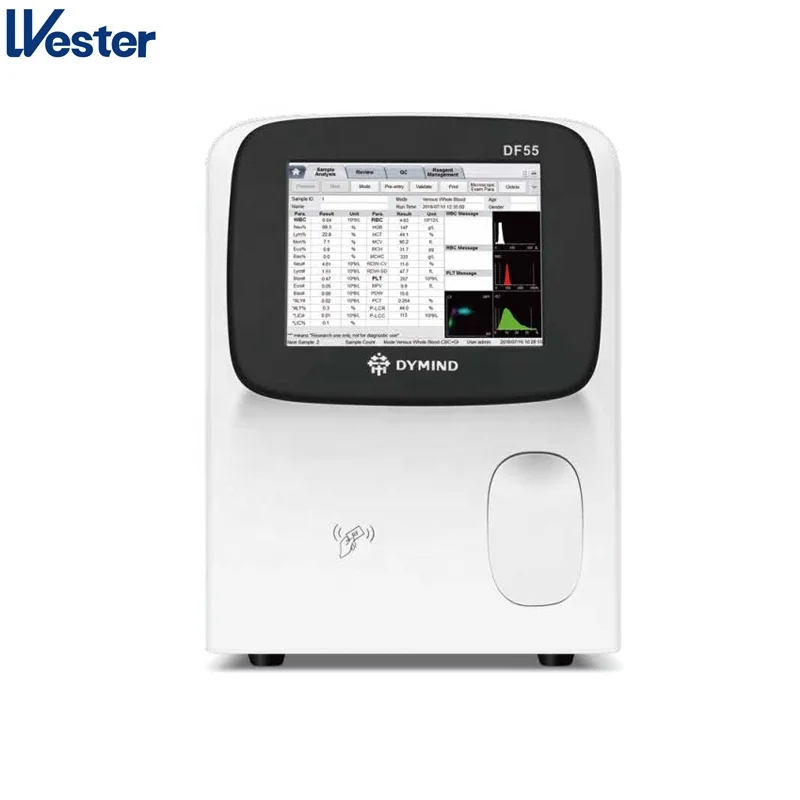 Cheap 10.4 inch built-in printer blood cell counter hematology analyzer auto 5 part hematology analyser