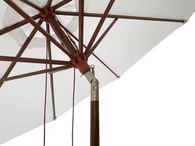 Danlong 9ft Commercial luxury outdoor patio garden umbrella wooden parasol for restaurant