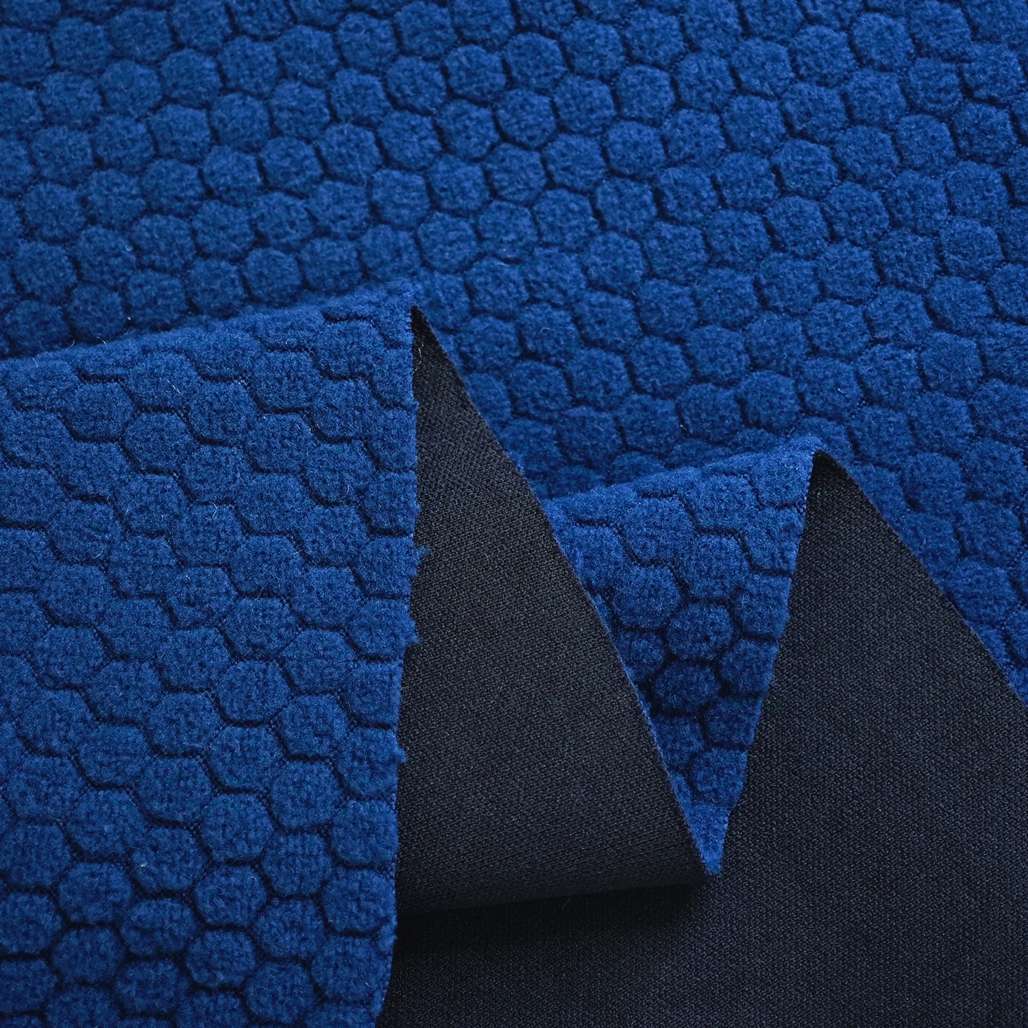 Custom Soft Thermal 320gsm 100% Polyester One Side Honeycomb Football Brushed Composite Bonded Fleece Fabric