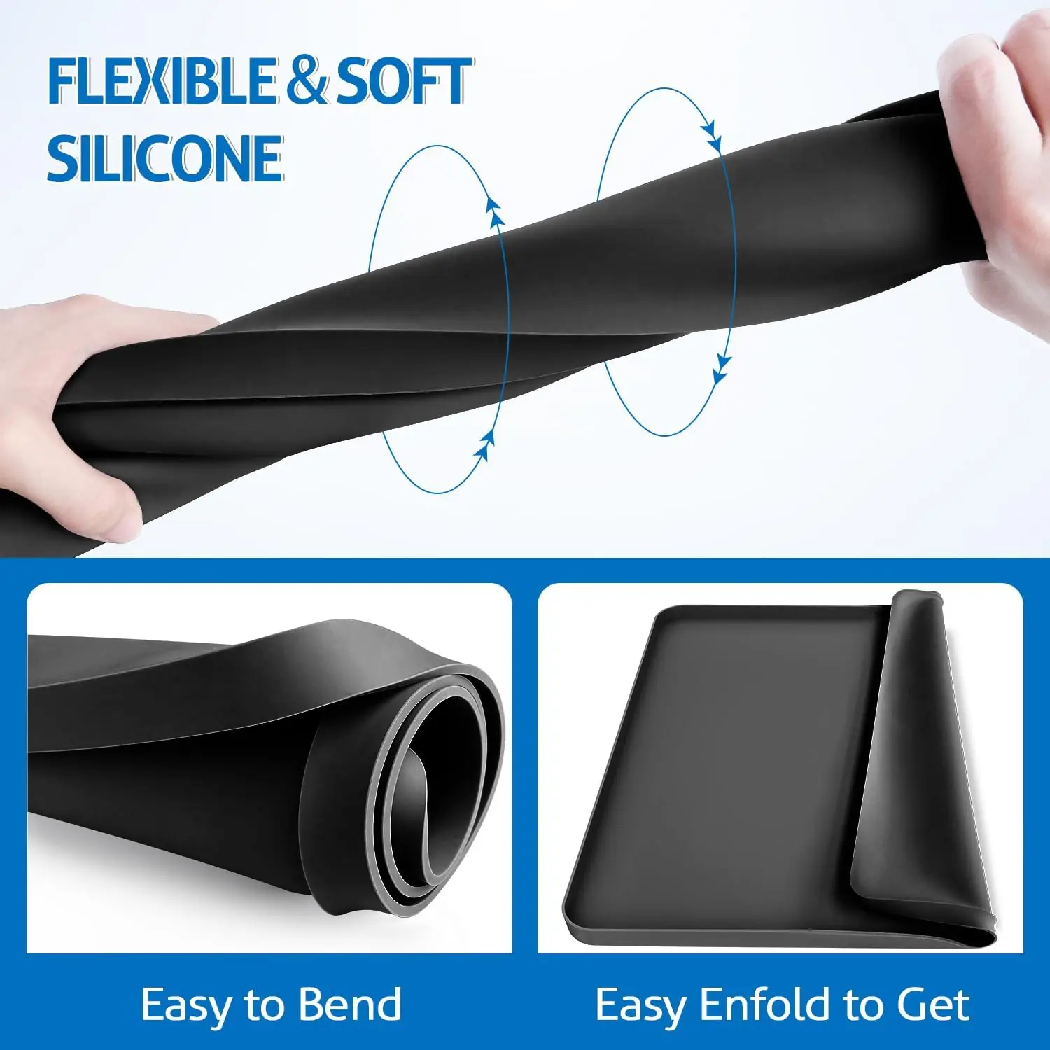 Top Protector Non-Slip Waterproof Rectangle Silicone Washing Machine Cover Dryer Rubber Mat Laundry