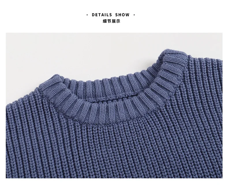 baby sweaters knitted cotton soft knit newborn pullover boy clothes design custom logo clothing