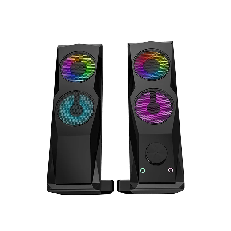Новейший Высококачественный портативный 2,0 канальный USB ПК с питанием от RGB игровой компьютер динамик