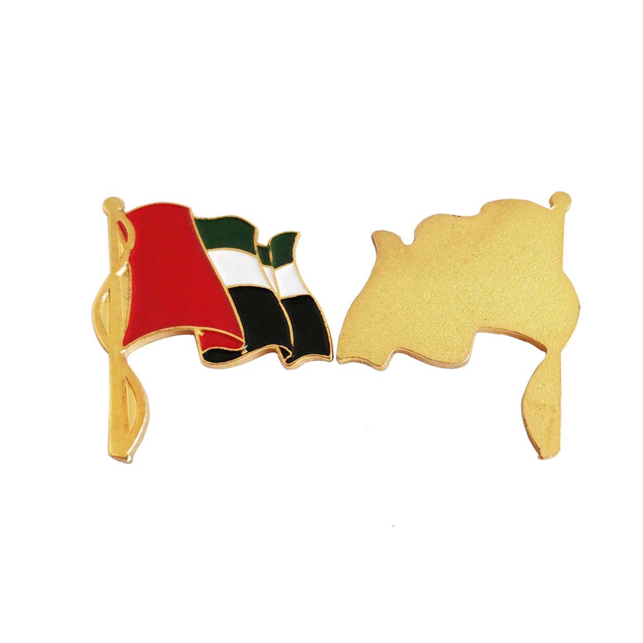 Free mould falcon design UAE national day magnet pins gold plated metal key chain wholesale