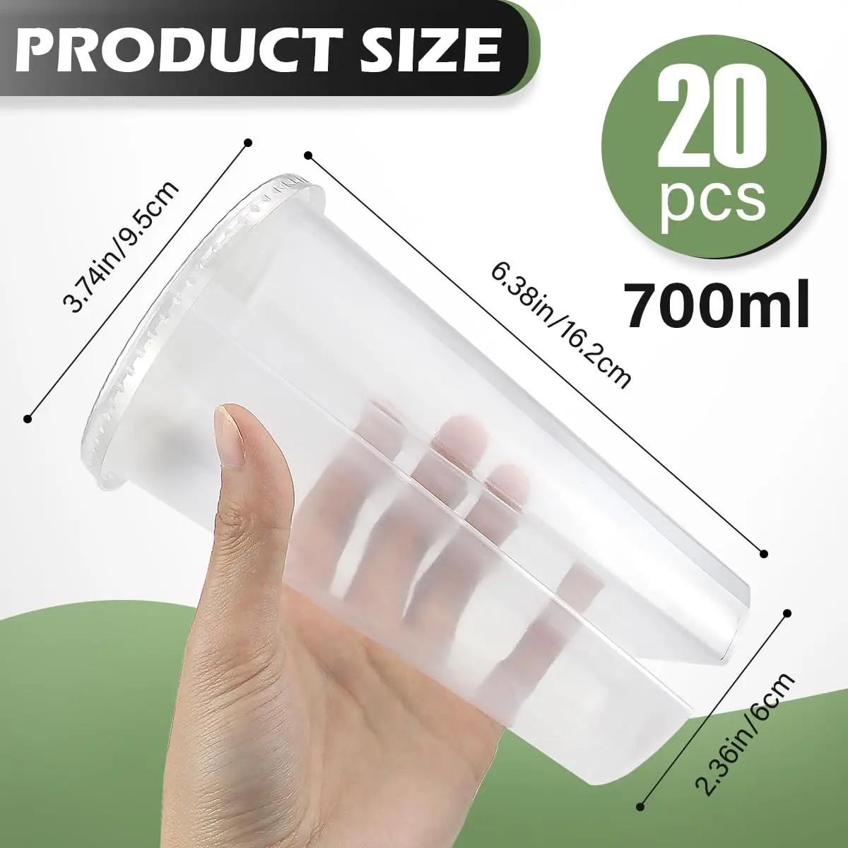 Split 700ml Disposable Plastic Share Cups Frozen Drink Two Pieces Cups Two in one Twins Cup