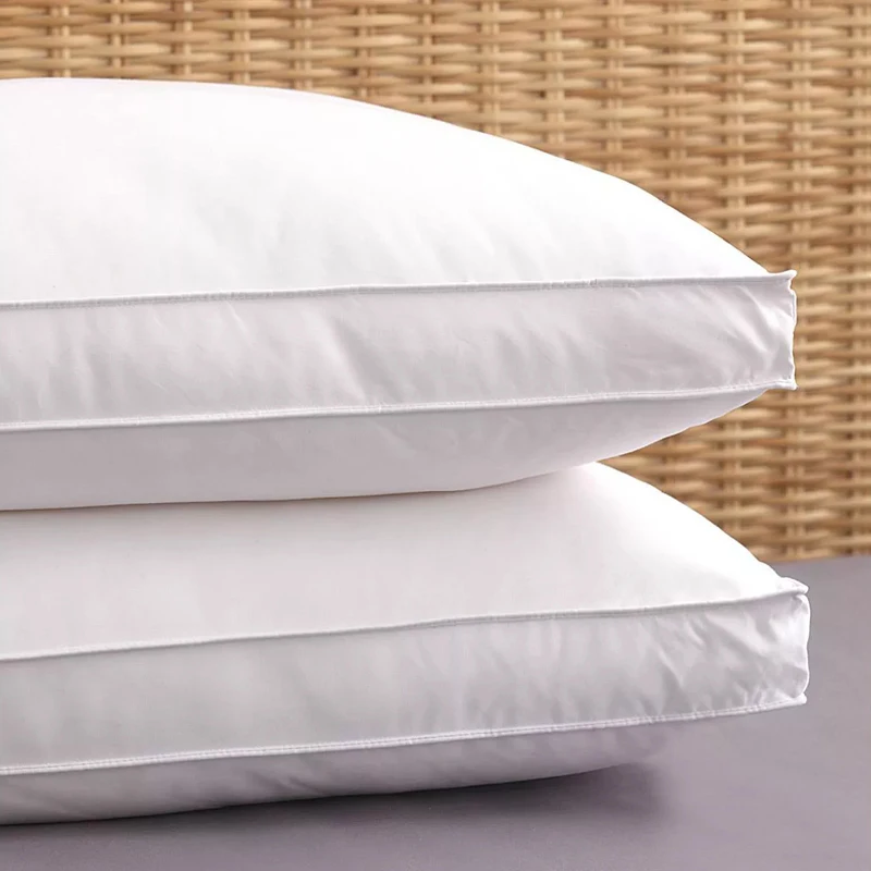 White Goose Feather Pillow Core 100% Cotton Down Pillow Hilton Hotel Pillow Wedding Couple Bedding