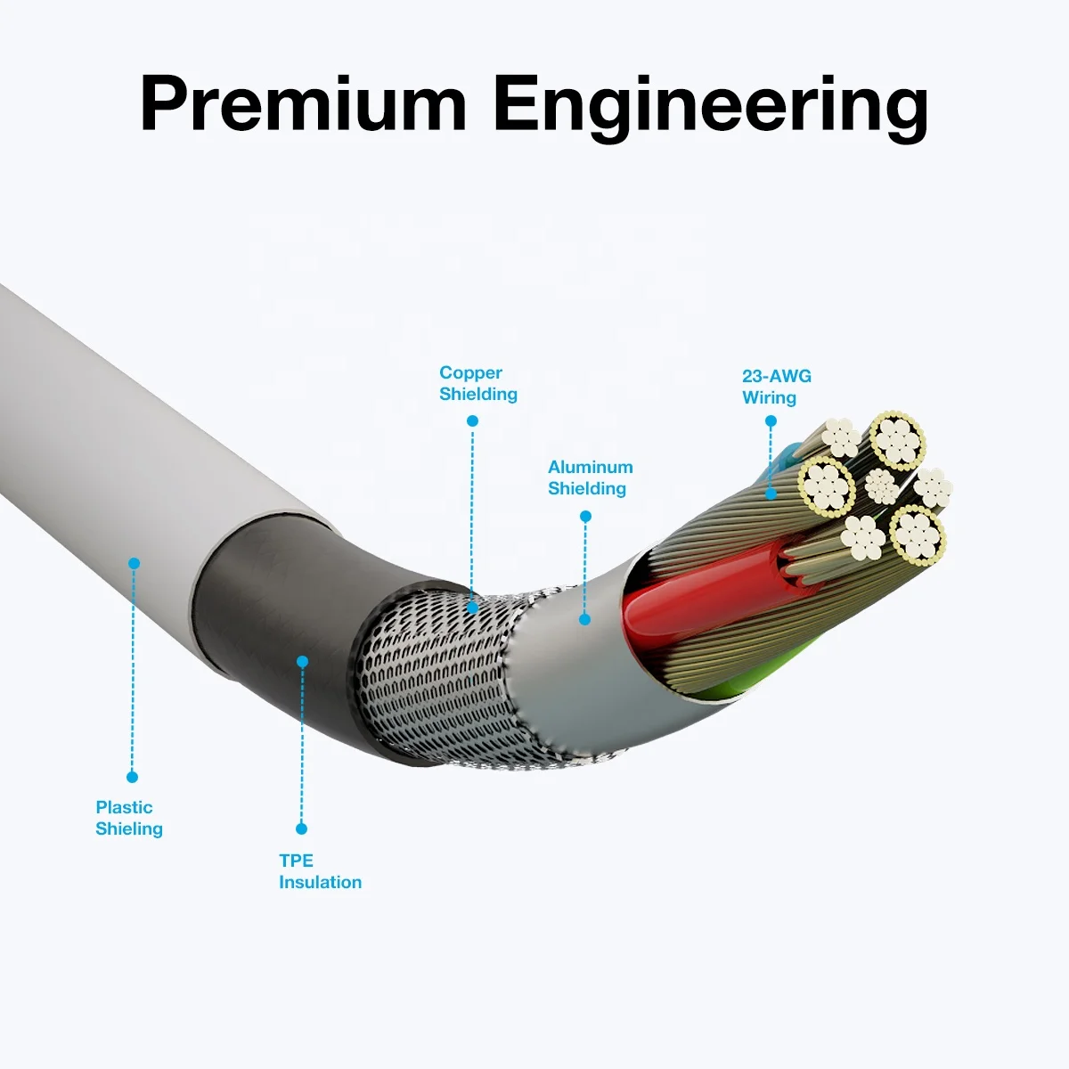 1.2M Phone Charger Cable 2.4A Micro USB Data Cable MOXOM CC06 High Quality Phone Cables For Samsung