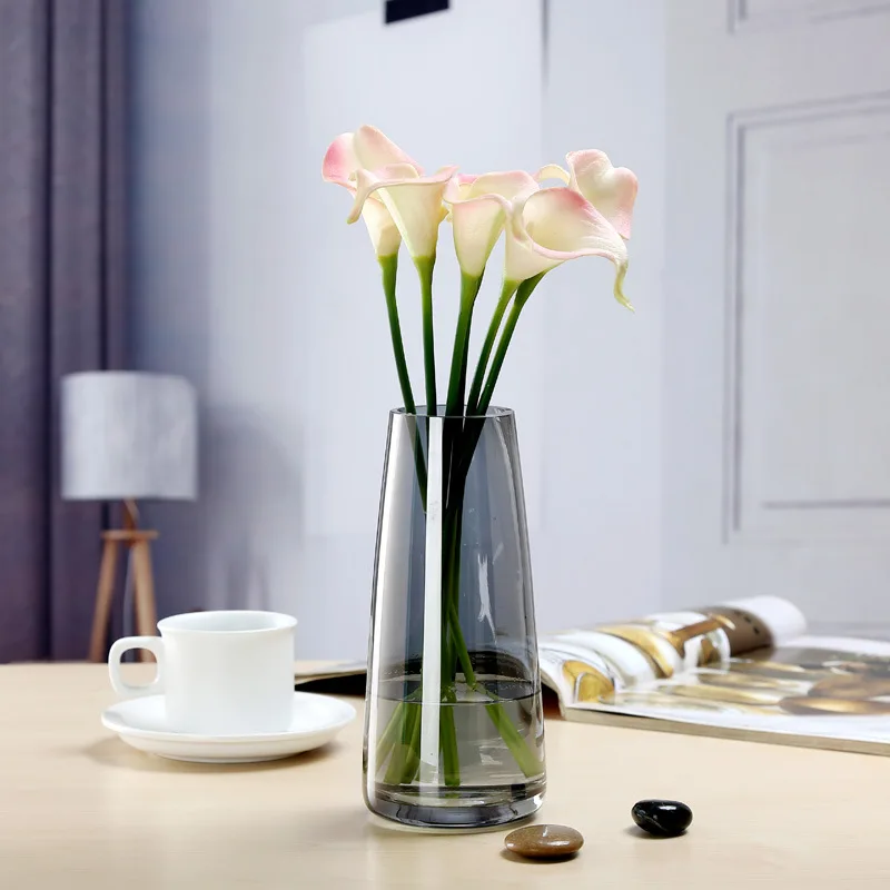 
modern colorful crystal glass vases for home deco 