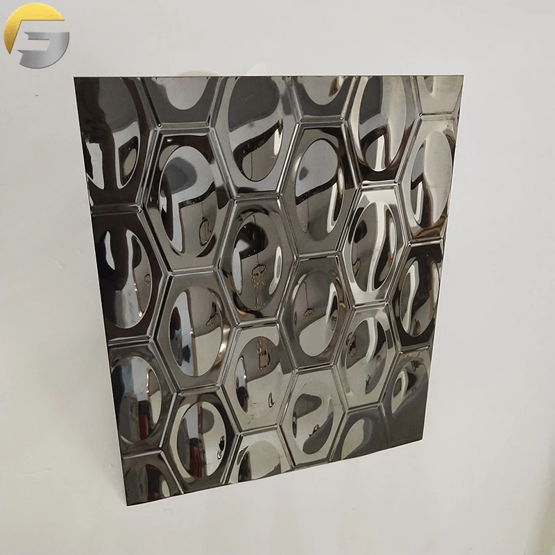 ZB205 Decorative Pvd Coating Black Titanium Color 304 Embossed Stainless Steel Sheet