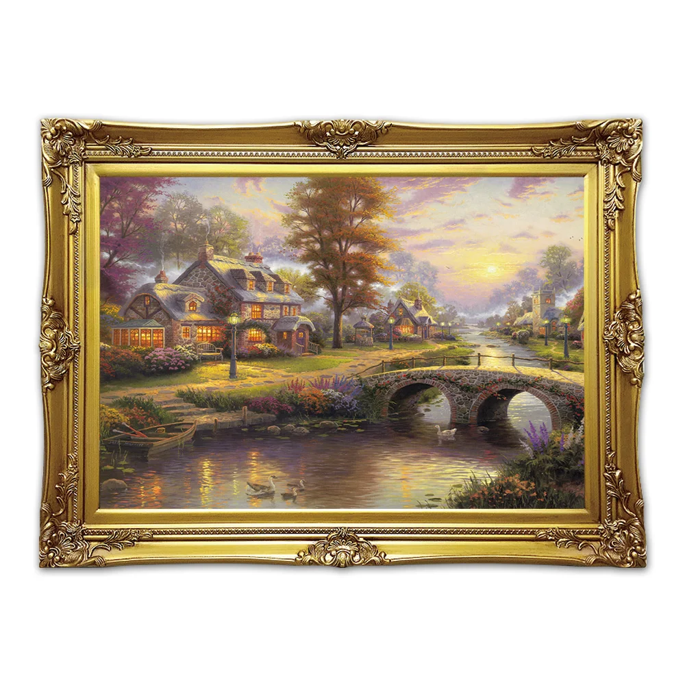 High Quality Antique Pure Handmade Landscape Oil Painting for Wall Decor