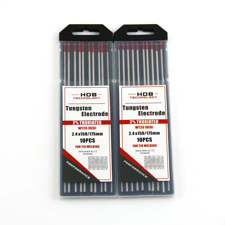  10 x elettrodo al Вольфрам красный wt20 2 4x175 для TIG/WIG wt-20 elettrodi AL