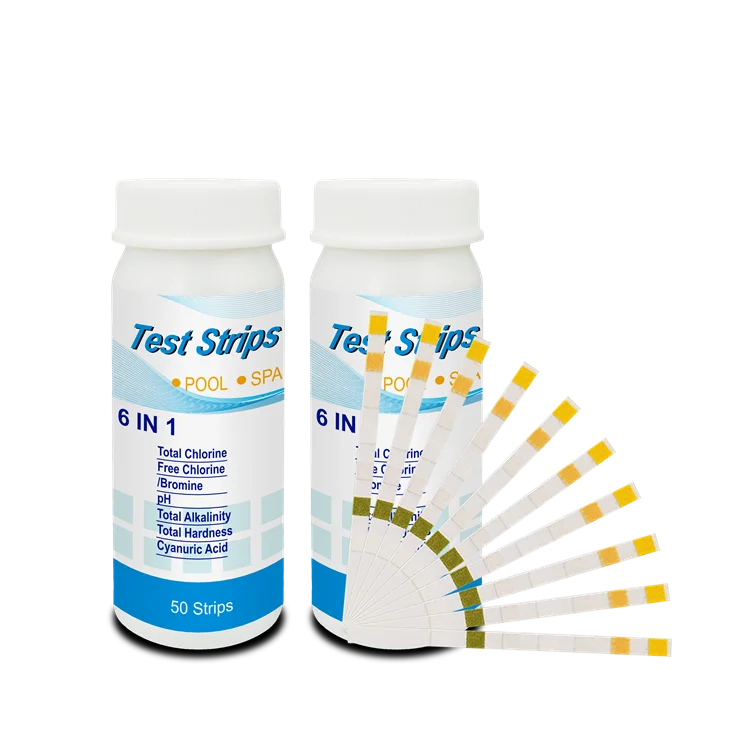 OEM test strips 6 in 1 Accurate reagent strips for water hot tub swimming pool 6 parameters