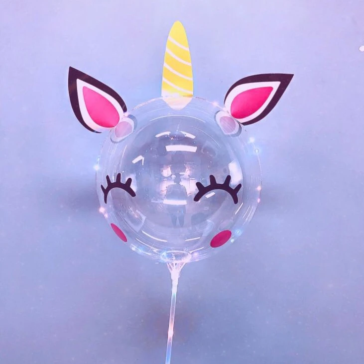 Unique Creative Gender Reveal Luminous Bobo Balloons with Stick Normal Air Helium Hydrogen Transparent Round or Customized Pvc