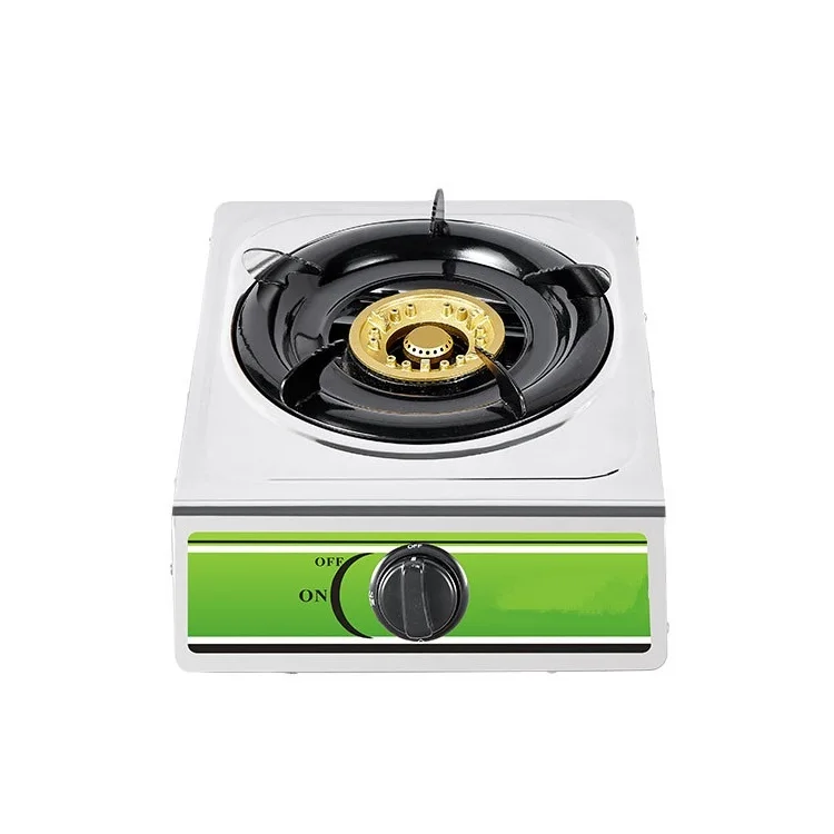 1 горелка Крытый стол из нержавеющей стали газовая плита