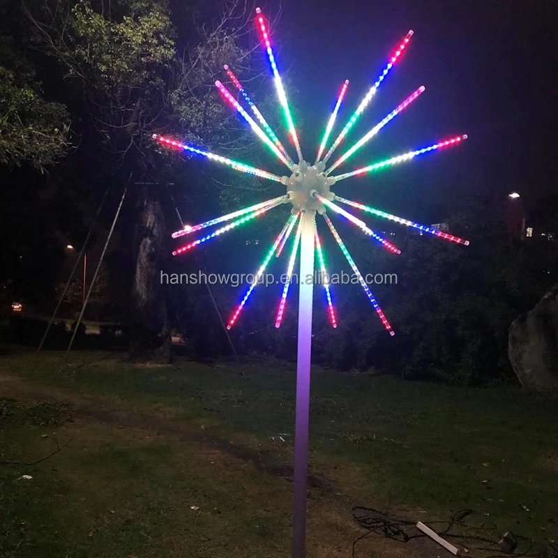 LED color changing fireworks light with APP remote control pixel tube RGB holiday light decoration atmosphere light