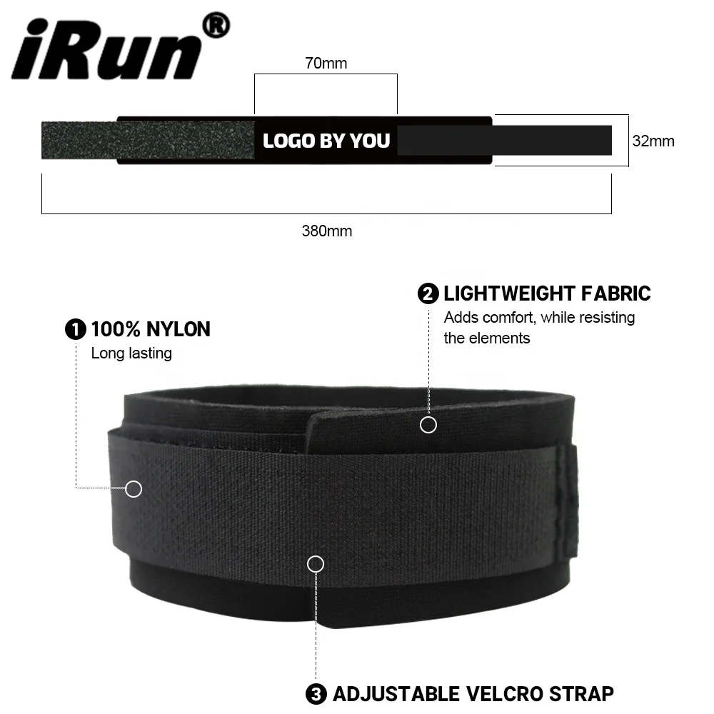 iRun Soft Neoprene Ankle Straps Bands Holding Triathlon Racing Timing Tag Timing Chip Band for RFID Marathon System