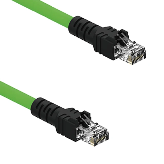 Double termination straight male RJ45 to male RJ45 network 4 pairs twisted connector with 4x2X24AWG CAT6 Ethernet cable