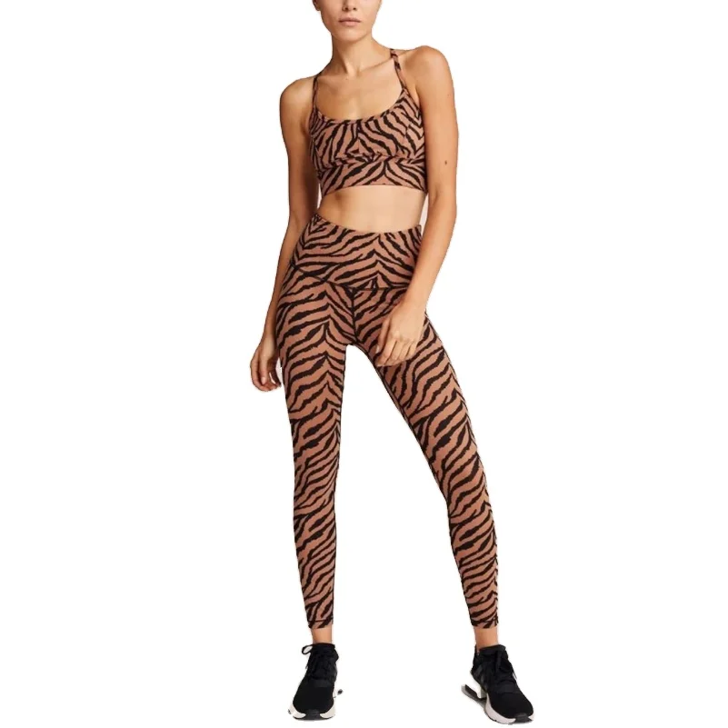 
Wholesale New Arrival Women compression Gym Tights High Waisted legging Zebra print yoga pants High Fashion Leggings 