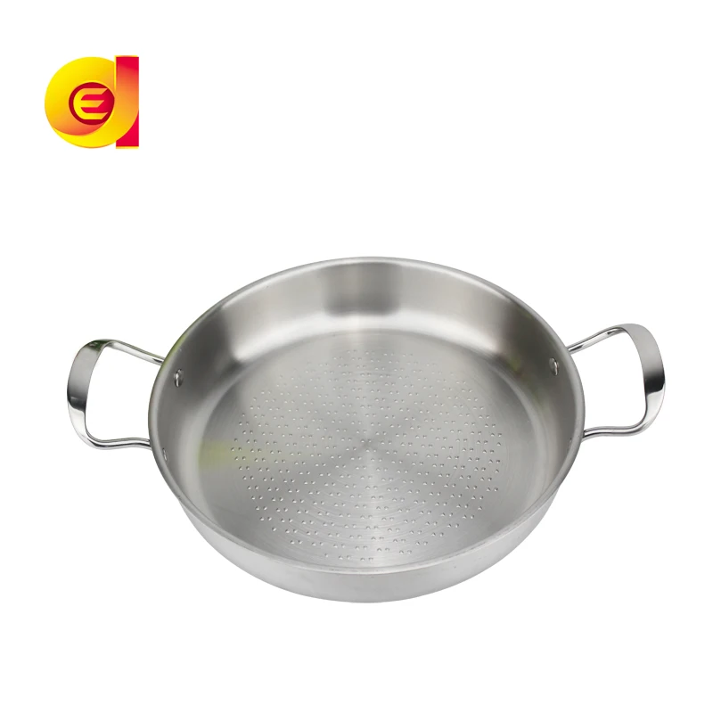 Paella seafood pan thickened  Non-stick Seafood Frying Pan with double handle
