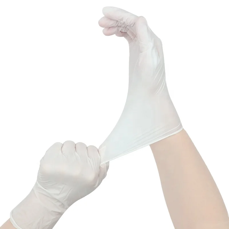 Anti Chemical PVC Gloves Waterproof Touch Screen Gloves Oil-resistant Disposable Powder Free White Vinyl Gloves for Household