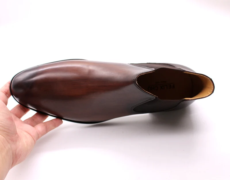 FELIX CHU New Arrival mens soft leather martens boots holiday ankle shoe boot for men italian