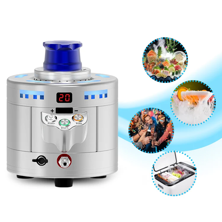 commercial small food grade bar cup chiller black automatic granular spray dry ice maker CO2