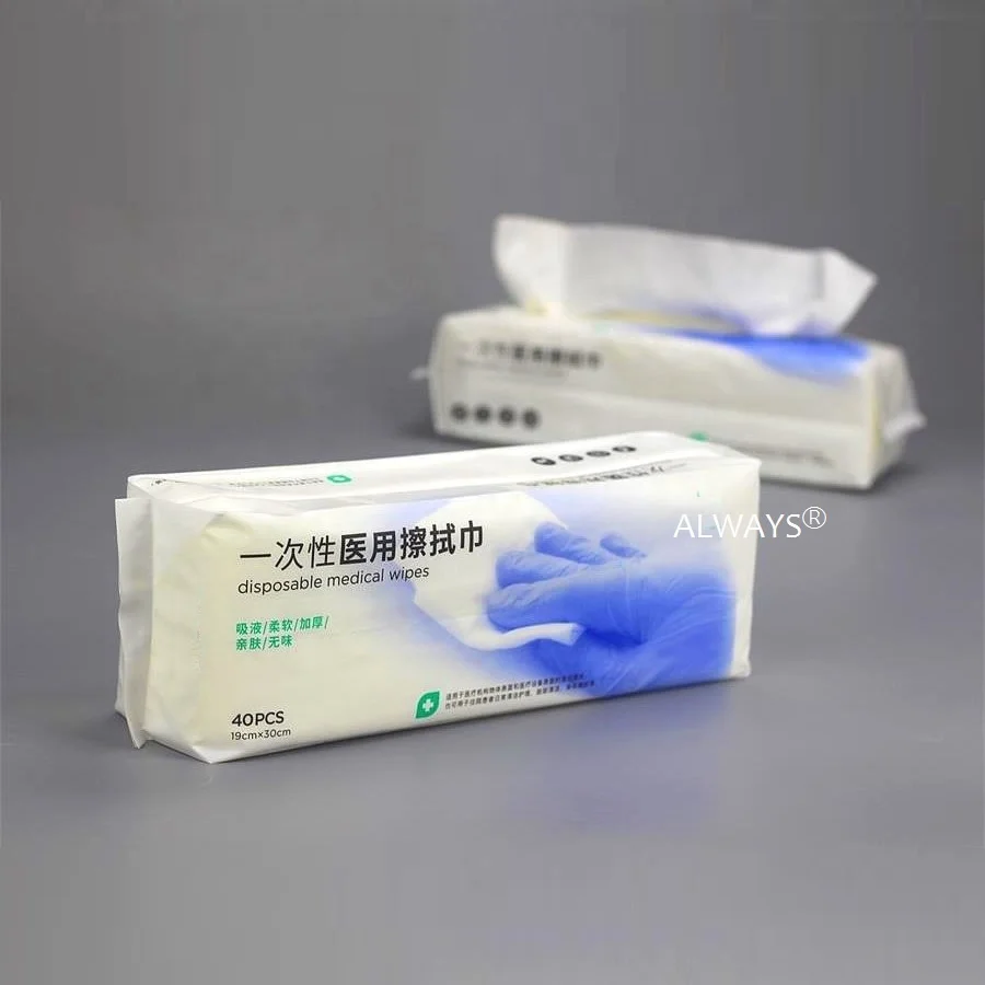 2024 Hospital Medical Device Spunlace nonwoven Medical disposable dry wash cleaning wipers wipes for convenient