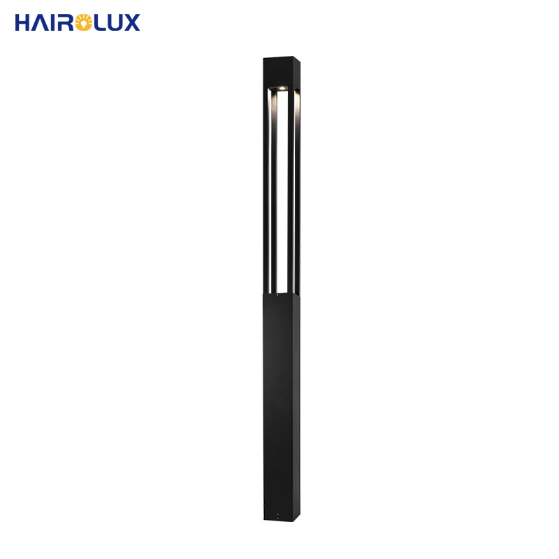 Classic modern high quality pathway round square decorative garden 20W 30W COB LED bollard light