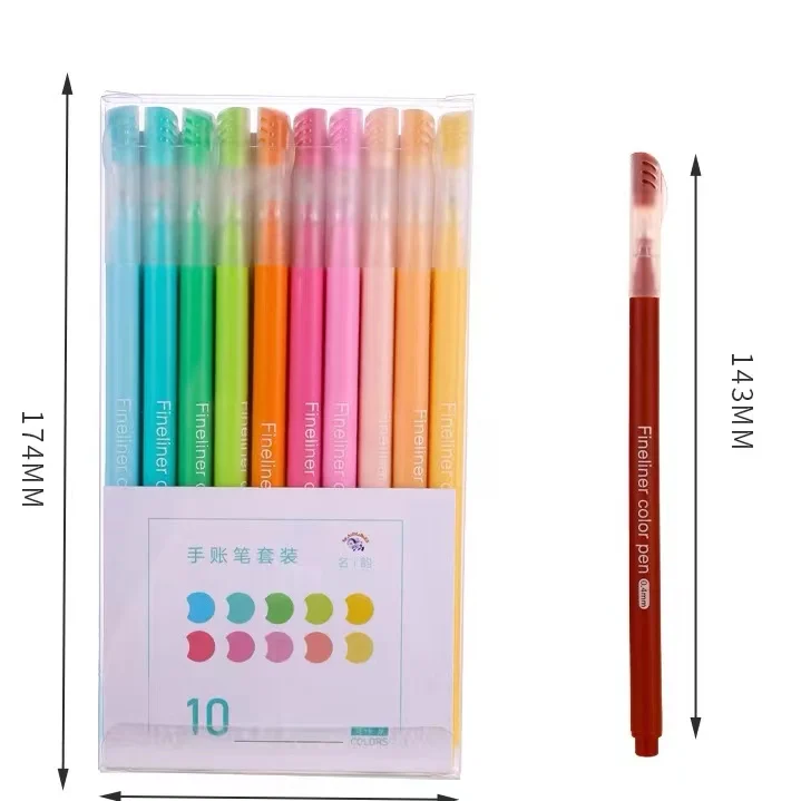 Morandi Colors Art Fineliner Marker Pens  0.4mm Colored Sketch Drawing Pen Journal Planner Pens