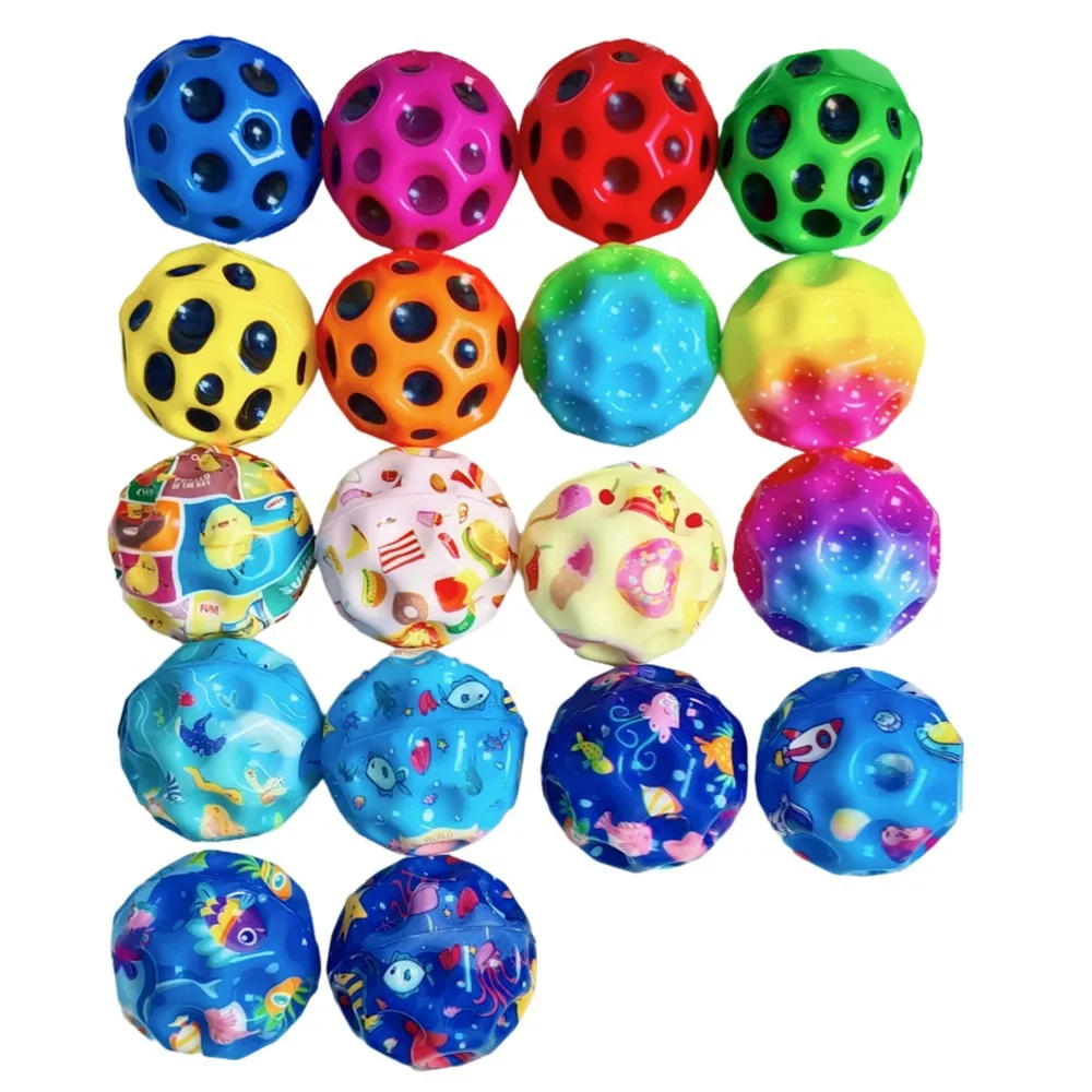 Foam Cross Border Popular Elastic High Bounce Hole PU Foam Ball Multi Parent-child Interactive Stress Relief Toy Wholesale