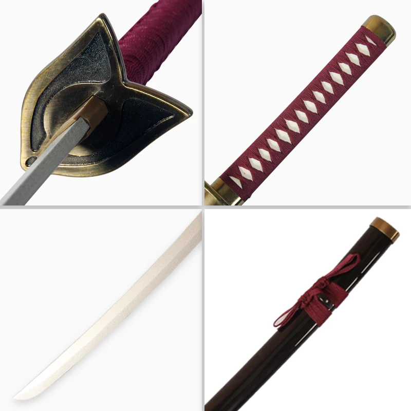 Wholesale Anime Sword Bleach Grey Cat Comic-Con Prop Knife Kidults Role Play Toy Katana Wooden Swords For Cosplay Playing Boys