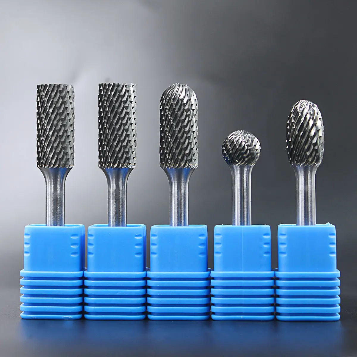 6mm Shank Solid Aluminum Cutting Tools Tungsten  Rotary Burs Set 1/4 inch Diameter Double Cut Carbide Burr