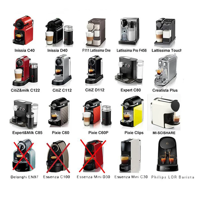 Aluminum Lid for Nespresso Pod Reusable Capsule Maker Vertuo Stainless Steel Coffee Capsules Set - 1 Cup+100 Lids