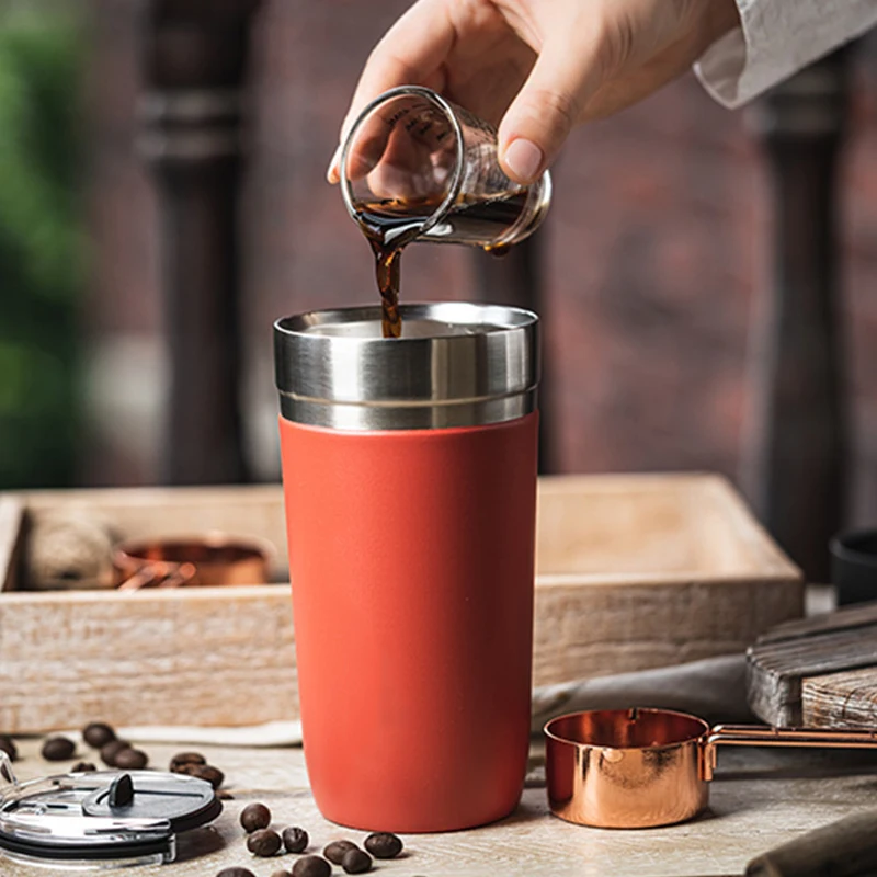 Walcold Fashionable 16oz Double Wall 18/8 Stainless Steel Wine Beer Cups Stanley Copo Water Bottle Thermos Insulated Travel Mug