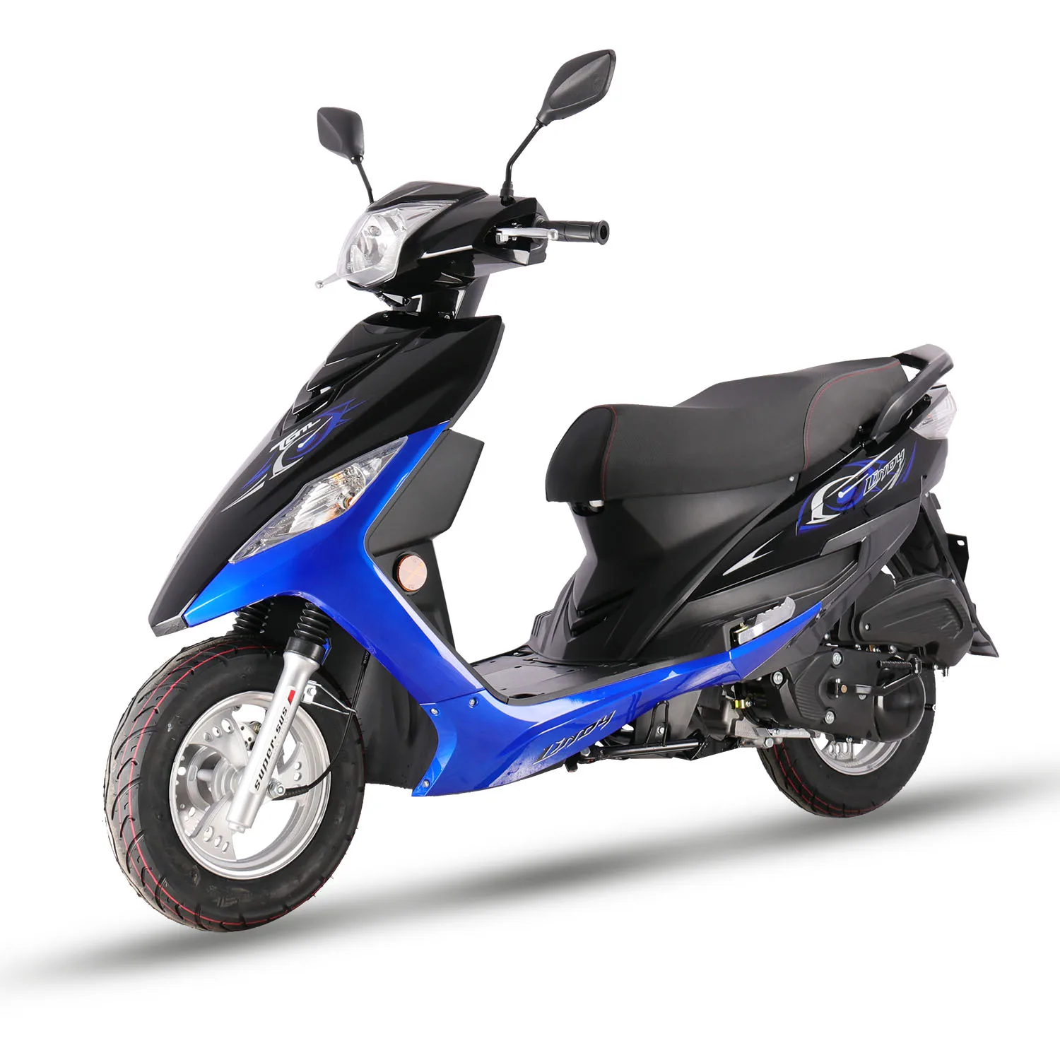 
125cc LANDRI 2 Gas Scooter Motorcycle Hot Model 50cc 4 Stroke Max Black Red White Body Steel Frame Engine Wheel Aluminium Drum 