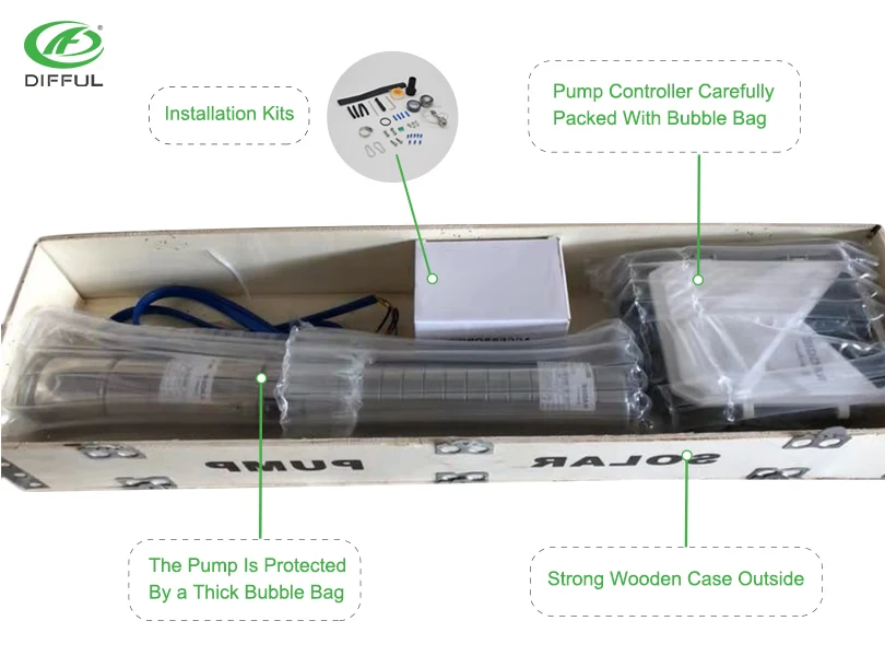 heavy duty high pressure dc solar submersible pump water