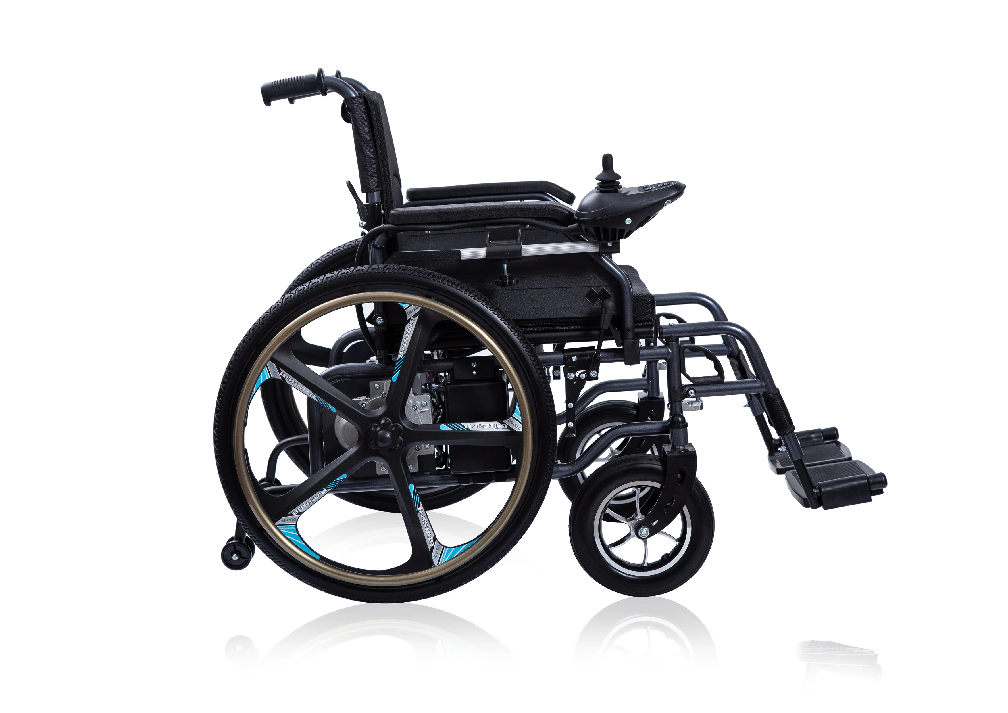 Hot Selling New Model Disabled Electric Wheelchair  Steel Automatic Folding Electric Wheelchair